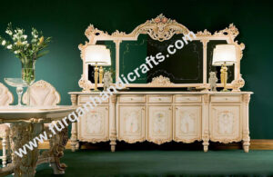 Royal French Provincial Sideboard with Ornate Mirror