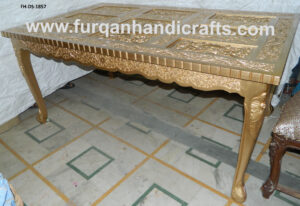 Luxury Gold Embossed Console Table – FH-DS-1857