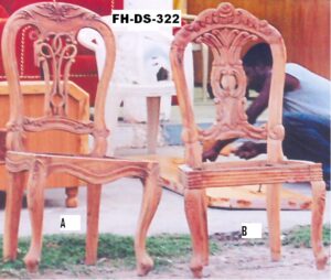 Royal Hand-Carved Solid Wood Dining Chair Frame