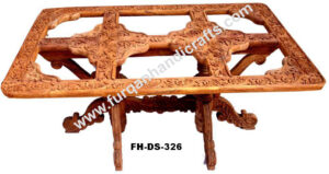 Royal Hand-Carved Rectangular Solid Wood Dining Table Frame