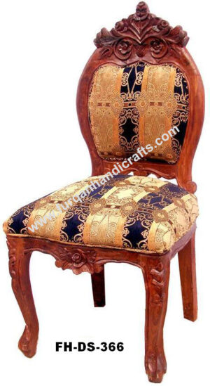 Royal Hand-Carved Classic Upholstered Dining Chair