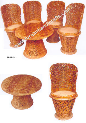 Royal Hand-Carved Floral Dining Set – FH-DS-6321