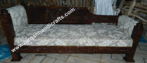 Royal Hand-Carved Wooden Daybed Sofa