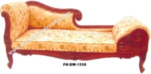 Classic Scroll Arm Upholstered Chaise Lounge